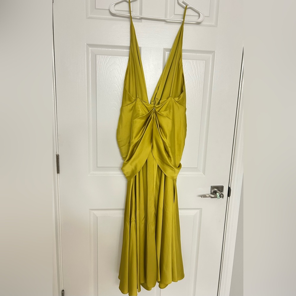 ASOS DESIGN plunge strappy midi dress with tie front - Picture 7 of 9